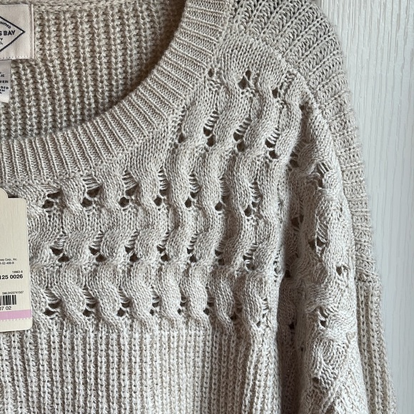 NWT ST JOHNS BAY CREAM/GOLD ROUND NECK SWEATER SZ 1X - Picture 7 of 10